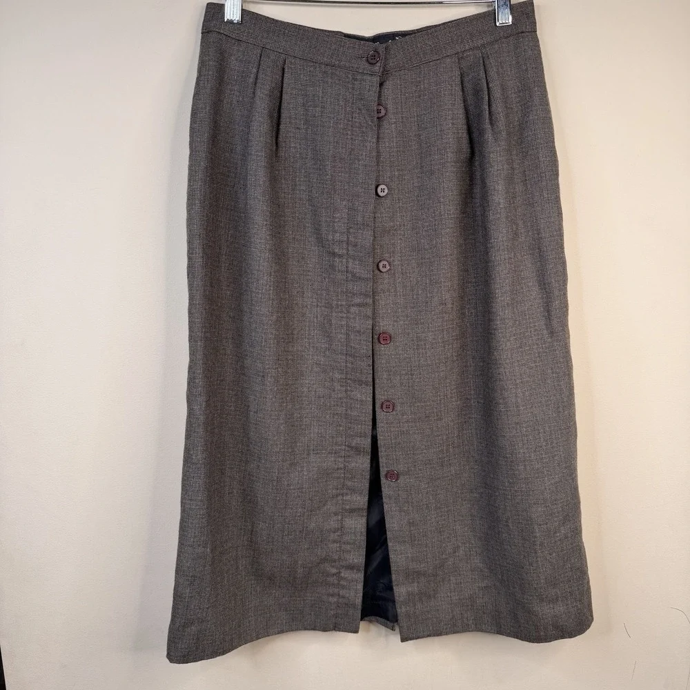 Giorgio Sant Angelo Vintage Straight Womens Skirt 100% Pure Merino Wool‎ Sz 12